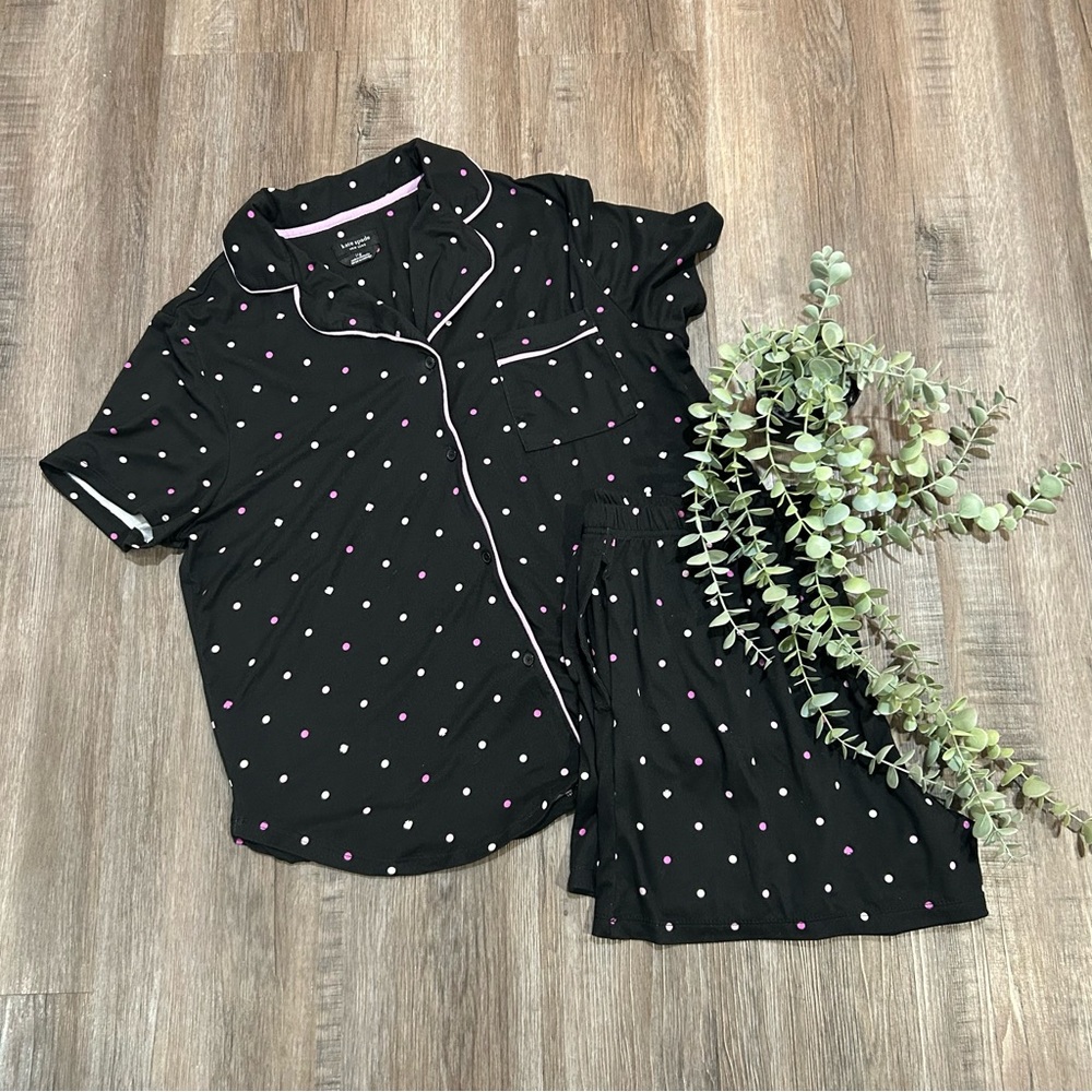Kate Spade New York women's pajama set in a spade polka dot print